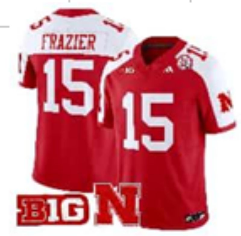 Men Nebraska Cornhuskers #15 Frazier red 2025 Vapor Limited NCAA Jersey 01